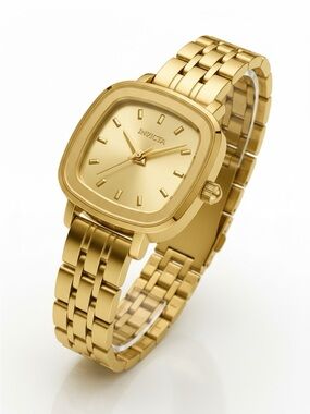 Invicta Wildflower Gold Square Dial Bracelet Watch NWT